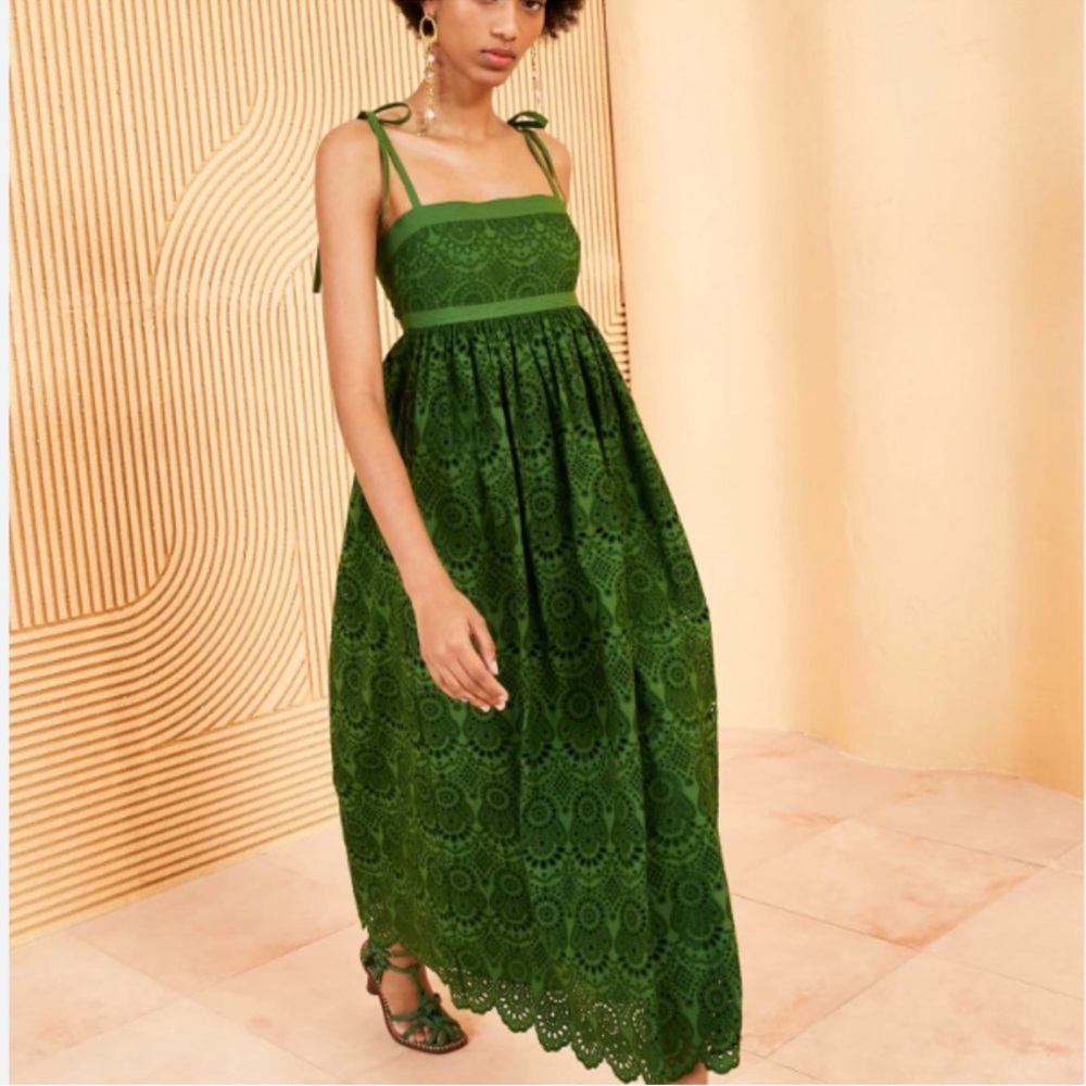 Ulla Johnson Green Mathilde Dress